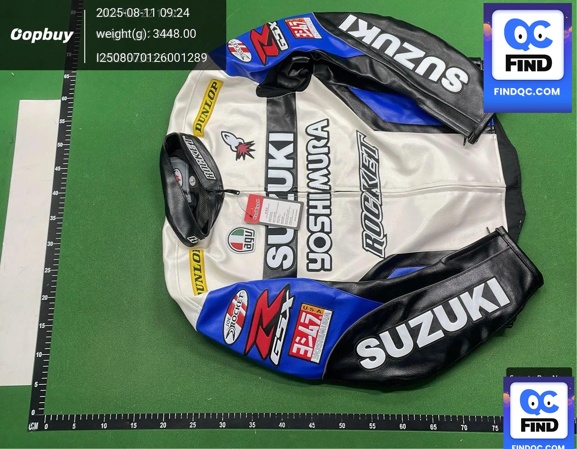 Suzuki Leather Jacket Motorcycle Riding Suit Racing Rider Motorcycle Clothing Off-Road Windproof Warm Anti-Fall Racing Suit QC