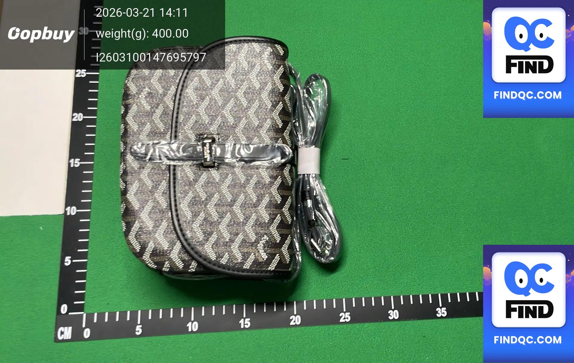 Goyardine Canvas Shoulder Bag Black and White QC