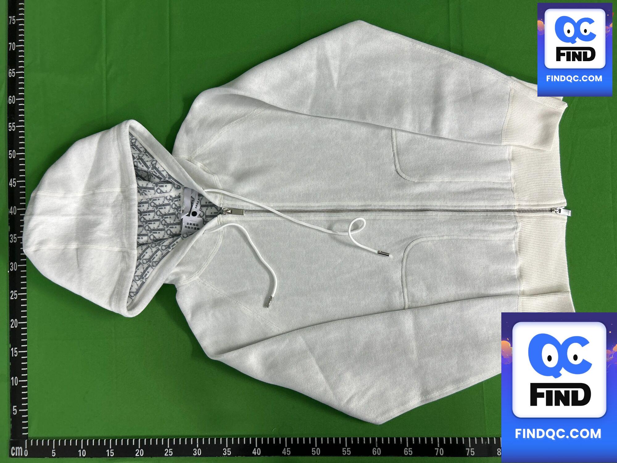 Dior hooded jacket white QC